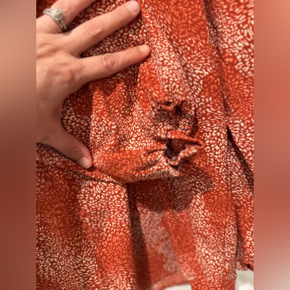 Jessica Simpson Rust and White Blouse - Picture 4 of 7
